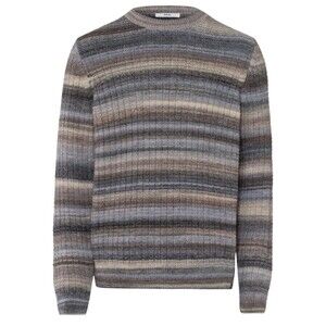BRAX Rick Crew Neck Pullover Sweater Taupes Stripes Sz XL New